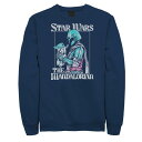 【送料無料】 スター ウォーズ メンズ Tシャツ トップス Big & Tall Star Wars The Mandalorian Mando And Grogu Together Fleece Sweatshirt Navy