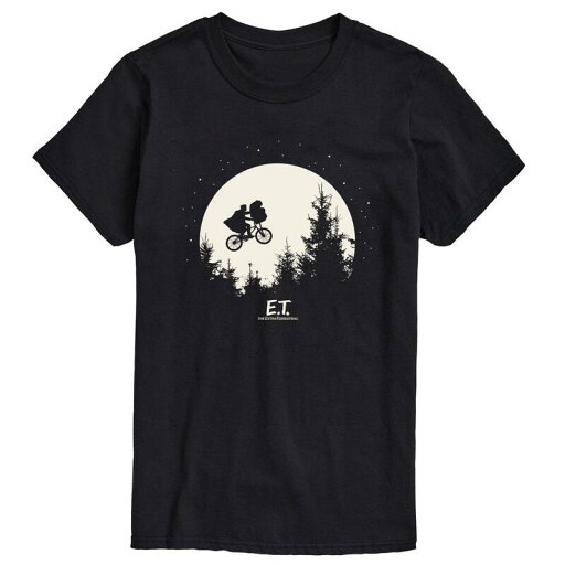 【送料無料】 ライセンス キャラクター メンズ Tシャツ トップス Men's ET Bike Moon Tee Black 【送料無料】 ライセンス キャラクター メンズ Tシャツ トップス Men's ET Bike Moon Tee Black