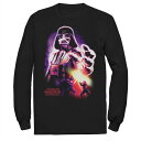 【送料無料】 ライセンス キャラクター メンズ Tシャツ トップス Big & Tall Star Wars Neon Darth Vader Tee Black