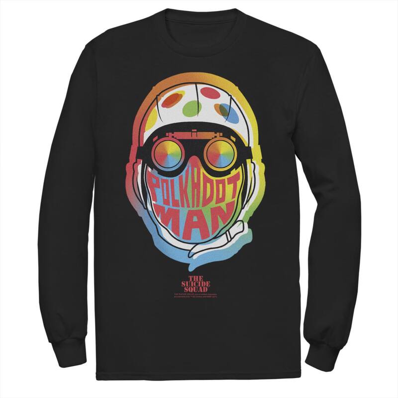 【送料無料】 ライセンス キャラクター メンズ Tシャツ トップス Men's The Suicide Squad Polkadot Man Retro Logo Tee Black