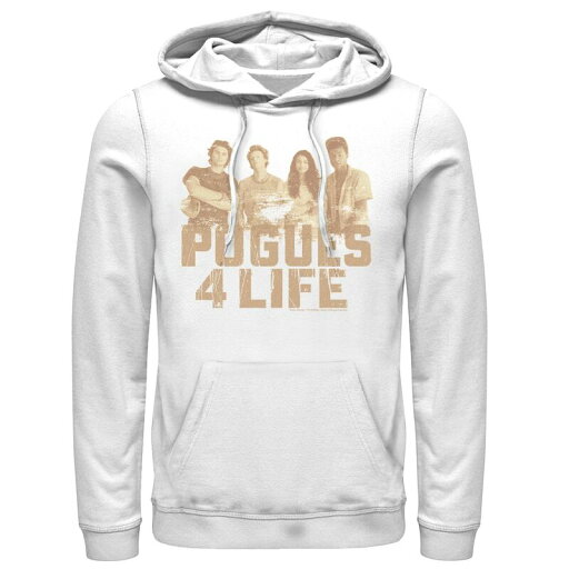 【送料無料】 ライセンス キャラクター メンズ Tシャツ トップス Men's Outer Banks Pogues 4 Life Portrait Hoodie White 【送料無料】 ライセンス キャラクター メンズ Tシャツ トップス Men's Outer Banks Pogues 4 Life Portrait Hoodie White