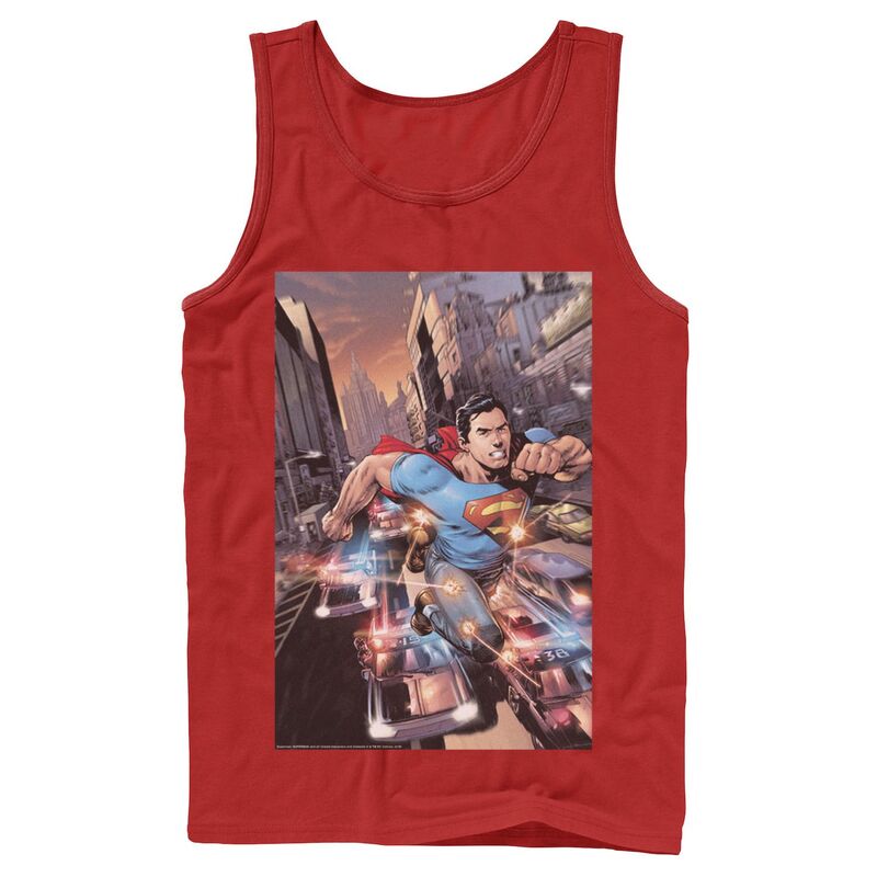 ReVida ŷԾŹ㤨̵֡ 饤 饯  T ȥåץ Men's DC Comics Superman Flashing Lights Poster Tank Top RedפβǤʤ6,480ߤˤʤޤ