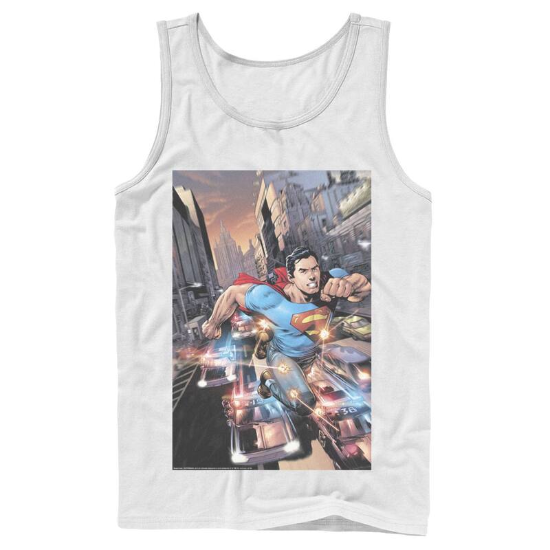 ReVida ŷԾŹ㤨̵֡ 饤 饯  T ȥåץ Men's DC Comics Superman Flashing Lights Poster Tank Top WhiteפβǤʤ6,480ߤˤʤޤ