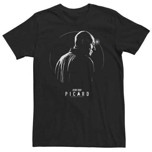 【送料無料】 ライセンス キャラクター メンズ Tシャツ トップス Big & Tall Star Trek: Picard Dark Portrait Tee Black 【送料無料】 ライセンス キャラクター メンズ Tシャツ トップス Big & Tall Star Trek: Picard Dark Portrait Tee Black