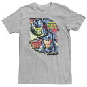 【送料無料】 マーベル メンズ Tシャツ トップス Big & Tall Marvel Thor Ragnarok Hulk Champ Versus God of Thunder Tee Athletic Heather