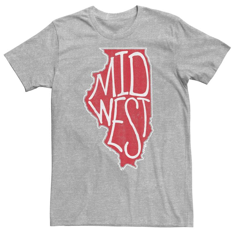 【送料無料】 ライセンス キャラクター メンズ Tシャツ トップス Big & Tall Illinois State Sketch Midwest Tee Athletic Heather