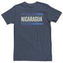 【送料無料】 ライセンス キャラクター メンズ Tシャツ トップス Big & Tall Fifth Sun Nicaragua Text Overlay Tee Navy Heather(4)