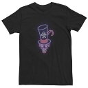 【送料無料】 ライセンス キャラクター メンズ Tシャツ トップス Big & Tall Disney Princess and the Frog Neon Dr. Facilier Tee Black(4)