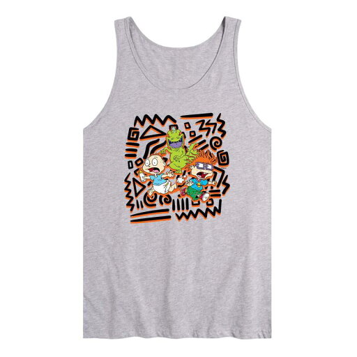 【送料無料】 ライセンス キャラクター メンズ Tシャツ トップス Men's Rugrats Swirl Tank Top Gray 【送料無料】 ライセンス キャラクター メンズ Tシャツ トップス Men's Rugrats Swirl Tank Top Gray