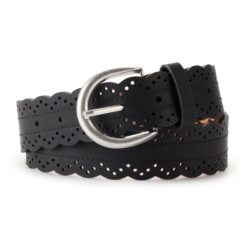 【送料無料】 ソノマ レディース ベルト アクセサリー Women's Sonoma Goods For LifeR Scalloped Edge Belt Black