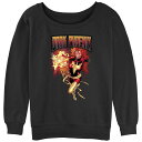 ReVida 楽天市場店で買える「【送料無料】 マーベル レディース Tシャツ トップス Juniors' X-Men Dark Phoenix Poster Slouchy Terry Graphic Pullover Black」の画像です。価格は10,980円になります。