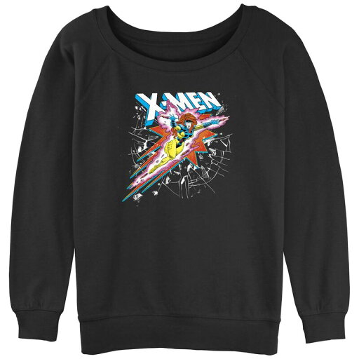 【送料無料】 マーベル レディース Tシャツ トップス Juniors' X-Men Jean Grey Flying Powers Graphic Slouchy Terry Pullover Black 【送料無料】 マーベル レディース Tシャツ トップス Juniors' X-Men Jean Grey Flying Powers Graphic Slouchy Terry Pullover Black