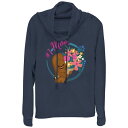 【送料無料】 ライセンス キャラクター レディース Tシャツ トップス Women's Star Wars #1 Mom Cowlneck Graphic Lightweight Long Sleeve Navy