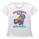 【送料無料】 ライセンス キャラクター レディース Tシャツ トップス Women's Garfield Moether's Day All Day Basic Fit Graphic Tee White(4)