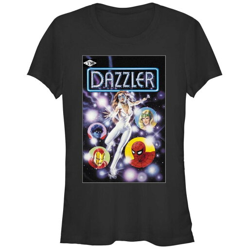 【送料無料】 マーベル レディース Tシャツ トップス Juniors' Dazzler Light Power Cover Graphic Tee Black 【送料無料】 マーベル レディース Tシャツ トップス Juniors' Dazzler Light Power Cover Graphic Tee Black
