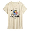 【送料無料】 ライセンス キャラクター レディース Tシャツ トップス Women's Garfield Capricorn Graphic Tee Beige