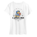 【送料無料】 ライセンス キャラクター レディース Tシャツ トップス Women's Garfield Capricorn Graphic Tee White