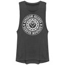 【送料無料】 ディズニー レディース Tシャツ トップス Disney's Kingdom Hearts Stamp Juniors' Graphic Tank Top Charcoal