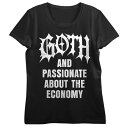 【送料無料】 アンブランデッド レディース Tシャツ トップス Juniors' Goth and Passionate About It Graphic Tee Black