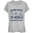 【送料無料】 ライセンス キャラクター レディース Tシャツ トップス Juniors' Nintendo Super Mario 3D World Cat C...