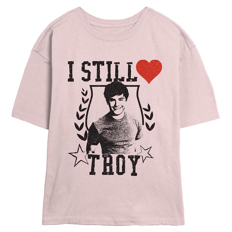 【送料無料】 ディズニー レディース Tシャツ トップス Disney's High School Musical I Still Love Troy Juniors' Skimmer Graphic Tee Blushのサムネイル