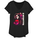 【送料無料】 ライセンス キャラクター レディース Tシャツ トップス Women's Halloween II Michael Myers Graphic Tee Black