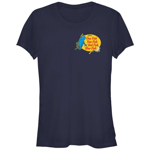 【送料無料】 ライセンス キャラクター レディース Tシャツ トップス Juniors' Dr. Seuss One Fish Two Fish Red Fish Blue Fish Fitted Graphic Tee Navy 【送料無料】 ライセンス キャラクター レディース Tシャツ トップス Juniors' Dr. Seuss One Fish Two Fish Red Fish Blue Fish Fitted Graphic Tee Navy