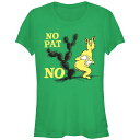 【送料無料】 ライセンス キャラクター レディース Tシャツ トップス Juniors' Dr. Seuss No Pat No Fitted Graphic Tee Kelly(4)