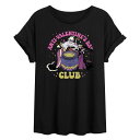 【送料無料】 ディズニー レディース Tシャツ トップス Disney's The Little Mermaid Ursula Juniors' Anti-Valentine's Day Club Oversized Tee Black