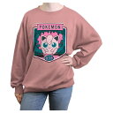【送料無料】 ライセンス キャラクター レディース Tシャツ トップス Juniors' Pokemon Jigglypuff Graphic Fleece Desert Pink