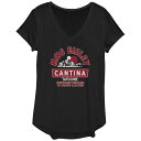 【送料無料】 ライセンス キャラクター レディース Tシャツ トップス Women's Star Wars Mos Eisley Cantina Tatooine Graphic Tee Black