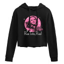 【送料無料】 ライセンス キャラクター レディース Tシャツ トップス Juniors' Wizard of Oz Run Toto Cropped Hoodie Black