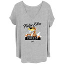 【送料無料】 ライセンス キャラクター レディース Tシャツ トップス Juniors' Plus Size Cheetos Feelin' Extra Cheesy Graphic Tee Heather Gray|詳細画像
