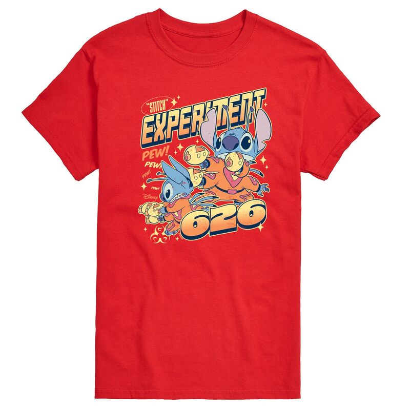 ディズニー メンズ トップス Tシャツ グラフィック Disney's Lilo & Stitch Men's Experiment 626 Grap..