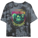 【送料無料】 ライセンス キャラクター レディース Tシャツ トップス Juniors' Star Wars The Mandalorian I have Spoken Badge Crop Top Graphic Tee Black Charcoal