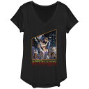 【送料無料】 ライセンス キャラクター レディース Tシャツ トップス Women's Star Wars Return Of The Jedi Characters Poster Graphic Tee Black