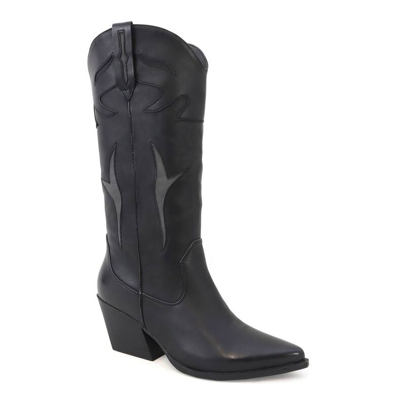 【送料無料】 ヨキ レディース ブーツ・レインブーツ シューズ Yoki Gayle Women's Side Panel Western High Boots Black
