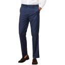 【送料無料】 Lars Amadeus メンズ カジュアルパンツ ボトムス Formal Striped Dress Pants For Men's Slim Fit Flat Front Office Business Trousers Blue(4)
