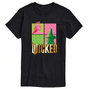 【送料無料】 ライセンス キャラクター メンズ Tシャツ トップス Men's Wicked Glinda & Elpha Grid Graphic Tee Black(4)