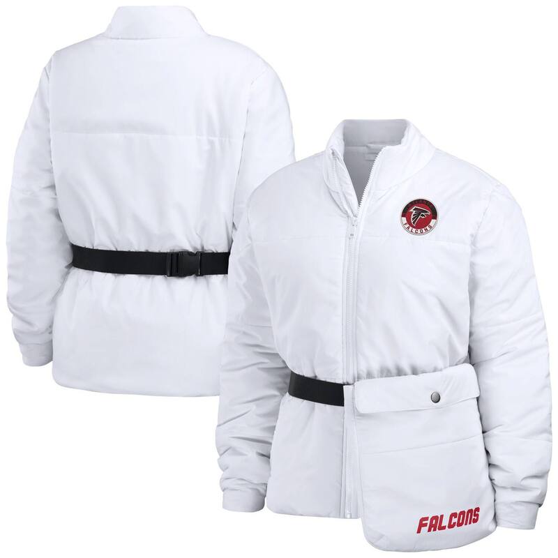 【送料無料】 ウェア バイ エリン アンドルーズ レディース ジャケット・ブルゾン アウター Women's WEAR by Erin Andrews White Atlanta Falcons Packaway Full-Zip Puffer Jacket Fal White