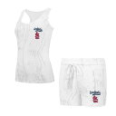 【送料無料】 アンブランデッド レディース ナイトウェア アンダーウェア Women's Concepts Sport St. Louis Cardinals Quartz Tank Top & Shorts Set Crd Beige
