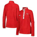 【送料無料】 コロンビア レディース Tシャツ トップス Women's Columbia Red New Jersey Devils Benton Springs Half-Snap Jacket Nhl Red(4)