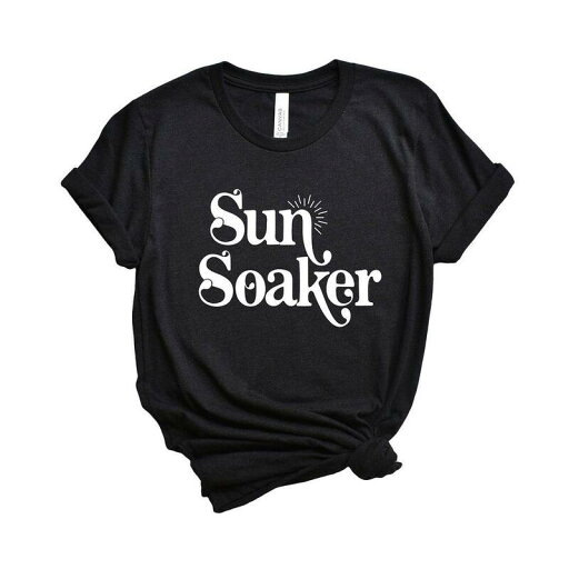 【送料無料】 Simply Sage Market レディース Tシャツ トップス Retro Sun Soaker Short Sleeve Graphic Tee Black 【送料無料】 Simply Sage Market レディース Tシャツ トップス Retro Sun Soaker Short Sleeve Graphic Tee Black