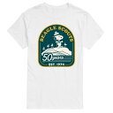 【送料無料】 ライセンス キャラクター メンズ Tシャツ トップス Men's Peanuts Beagle Scout 50 Years Mountain Graphic Tee White