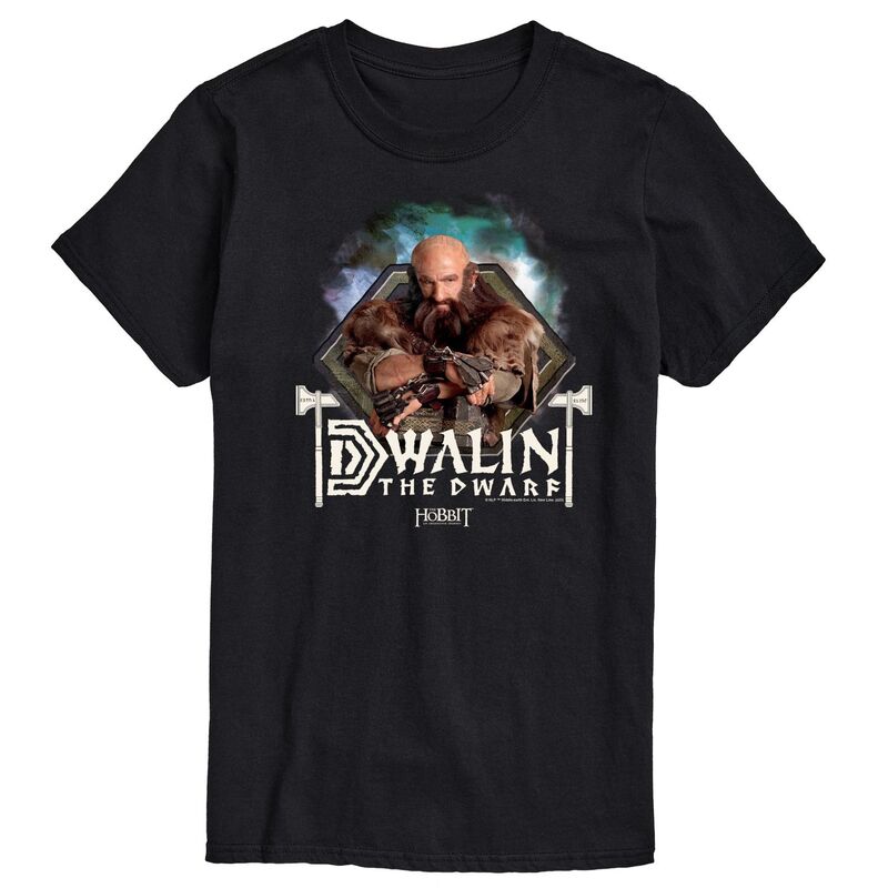 【送料無料】 ライセンス キャラクター メンズ Tシャツ トップス Men's The Hobbit Dwalin The Dwarf Graphic Tee Black