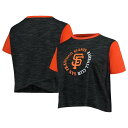 【送料無料】 ニューエラ レディース Tシャツ トップス Women's New Era Black San Francisco Giants Plus Size Crossover Back Cropped T-Shirt Gnt Black(4)