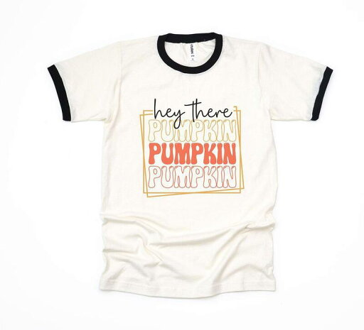 【送料無料】 Simply Sage Market レディース Tシャツ トップス Hey There Pumpkin Stacked Ringer Tee Vintage Black 【送料無料】 Simply Sage Market レディース Tシャツ トップス Hey There Pumpkin Stacked Ringer Tee Vintage Black