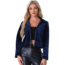 【送料無料】 アレグラ ケー レディース ジャケット・ブルゾン アウター Collar Jacket For Women's Velvet Long Sleev...