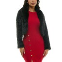 【送料無料】 ニナレオナルド レディース ニット・セーター アウター Women's Nina Leonard Curved Faux Fur Bolero B...