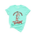 【送料無料】 Simply Sage Market レディース Tシャツ トップス A Little Twisted Candy Cane Short Slee...